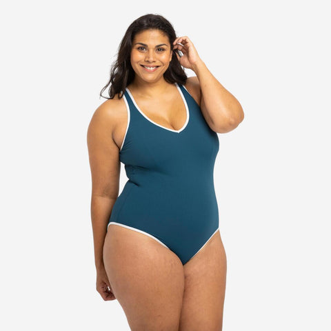 Maillot de bain 1 pièce femme virginia bleu foncé,