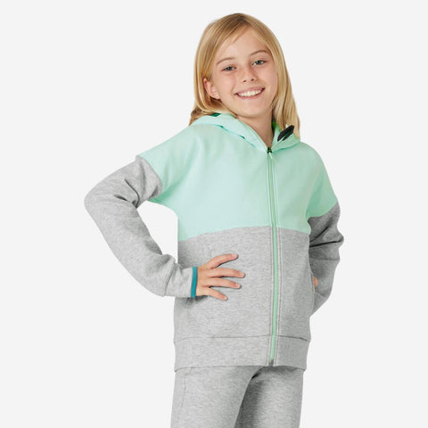 





Sweat zippé à capuche enfant coton respirant - 900