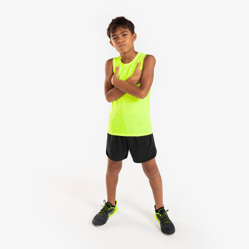 





Short de Running respirant Enfant - KIPRUN dry+ 900 noir et gris