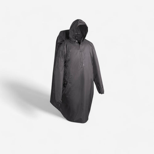 





Poncho pluie de randonnée - ARPENAZ 500 GRIS 40L Taille L/XL