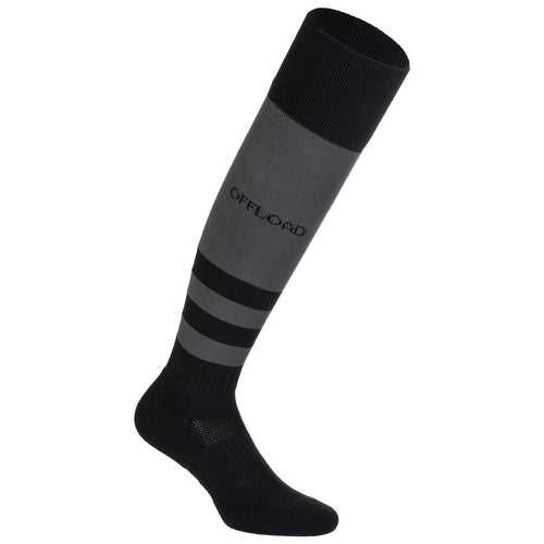 





Chaussettes hautes de rugby R500 noire grise