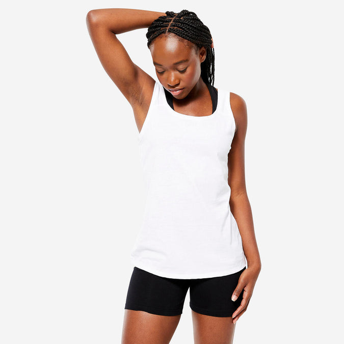 





Débardeur coupe droite Fitness Femme - 100 Blanc, photo 1 of 5