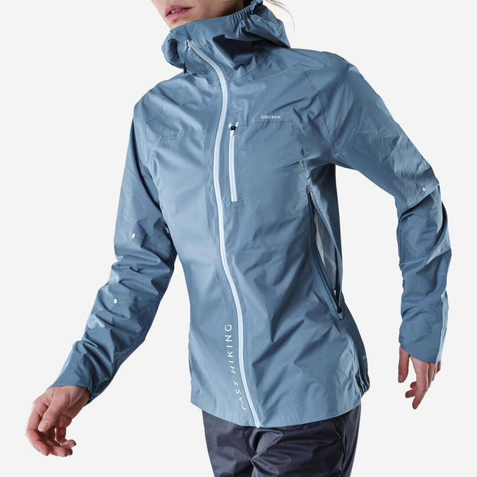 





Veste imperméable ultra légère de randonnée rapide - FH500 rain - Femme Bleu, photo 1 of 6