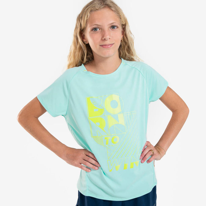 





T-shirt de running respirant Fille - KIPRUN DRY+ 500 vert pastel, photo 1 of 9