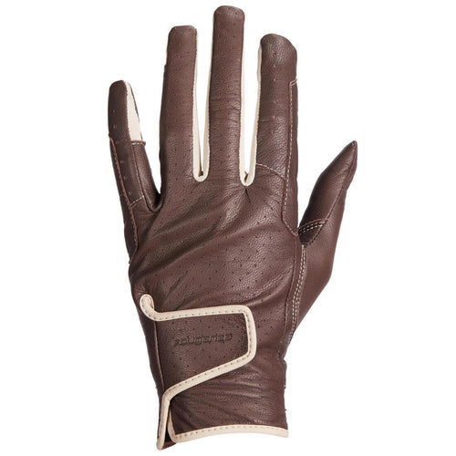 





Gants cuir équitation femme 900 marron