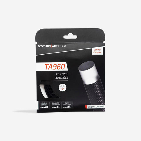 





CORDAGE DE TENNIS MONOFILAMENT TA 960 Control 1.25 mm NOIR.