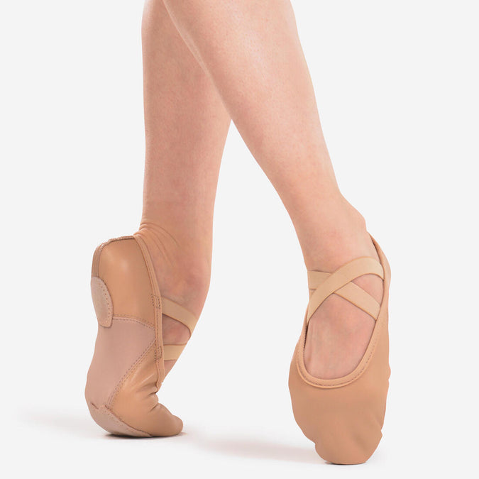 





Demi-pointes danse classique bi-semelles en cuir souple beige tailles 28-42, photo 1 of 5