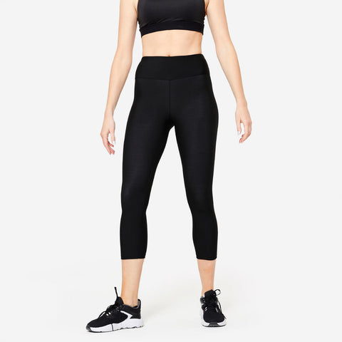 





Legging de fitness court cardio femme, noir fumé