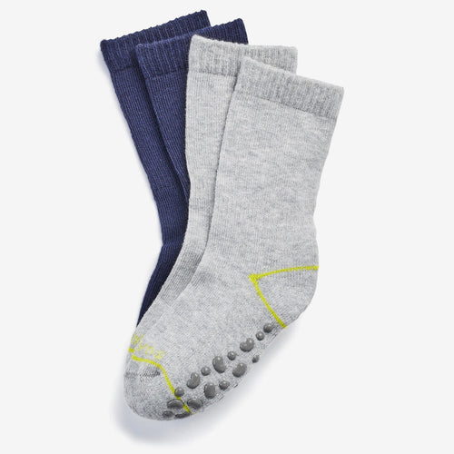 





Chaussettes antidérapantes enfant LOT de 2 bleu marine/GRIS