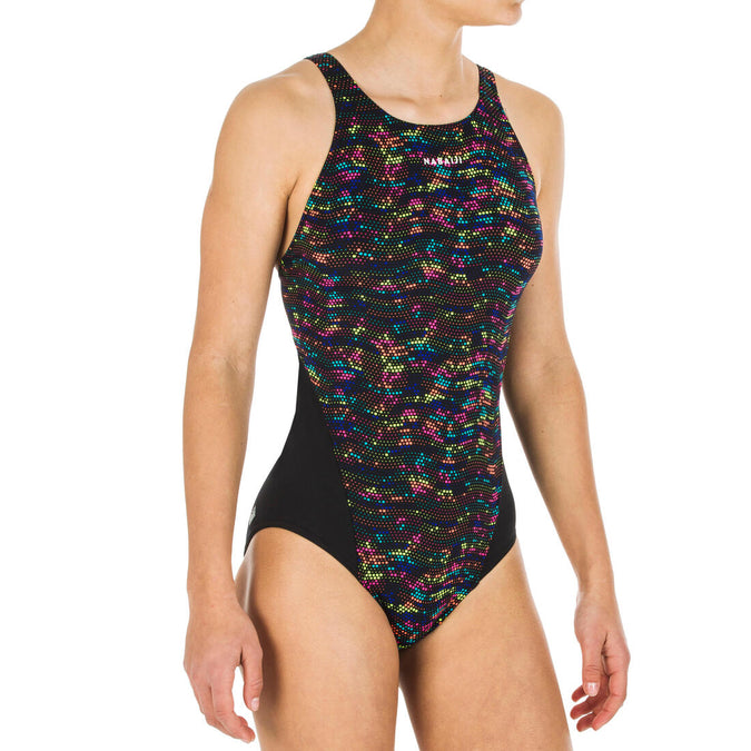 





Maillot de bain une pièce de natation fille Kamiye Print Fire noir / jaune, photo 1 of 5