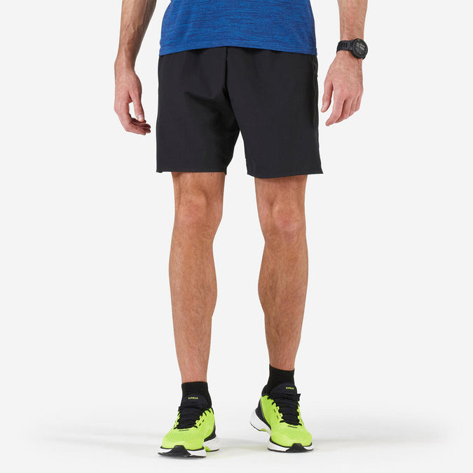 Buy Men s Running Shorts with Carry Kiprun Marathon Black Decathlon