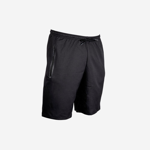 





Short de football avec poches zippées adulte VIRALTO ZIP noir et carbone