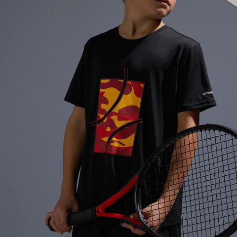 





T-shirt tennis garcon - TTS 100 gris