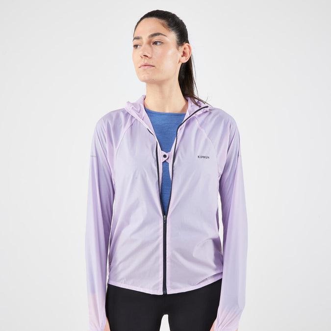 Women s windproof running trail running jacket KIPRUN Run 900 Win