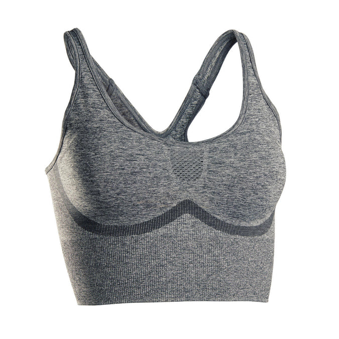 





BRASSIERE LONGUE SANS COUTURES YOGA DYNAMIQUE GRIS CHINE, photo 1 of 8