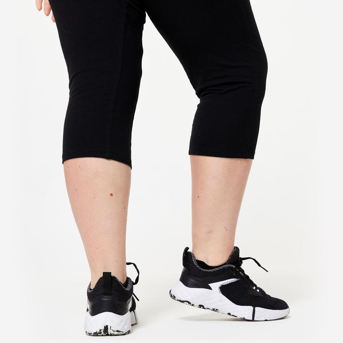 Women s Fitness Pants with Pockets 500 Black