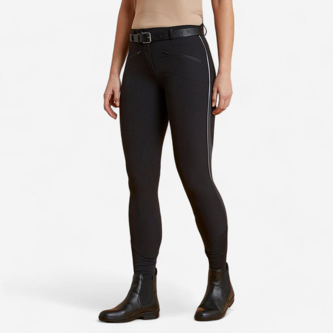 





Pantalon équitation léger mesh Femme - 500 noir et gris, photo 1 of 12