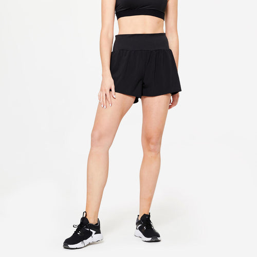 





Short 2 en 1 Fitness Cardio Femme Noir