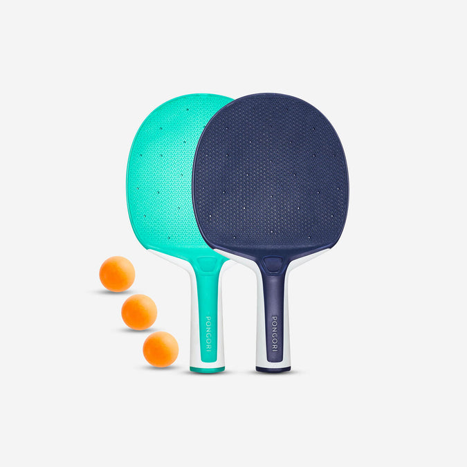 





SET DE PING PONG 2 RAQUETTES RÉSISTANTES PPR 130 O ET 3 BALLES, photo 1 of 10