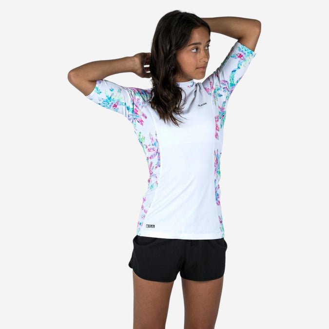 





Tee shirt anti uv manches courtes Fille - 500 Palm blanc, photo 1 of 6