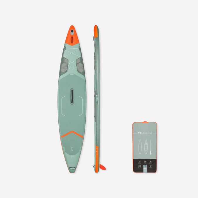 





Stand up paddle gonflable de randonnée dropstitch renforcé 13' 31'' vert - X500, photo 1 of 17