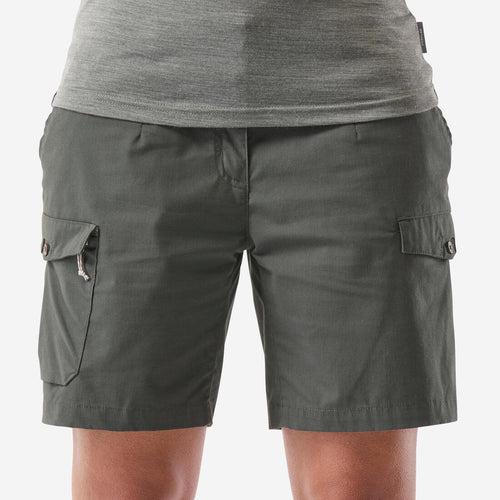 





Short cargo en coton de trekking et voyage - TRAVEL100 - Vert Fonce - Femme