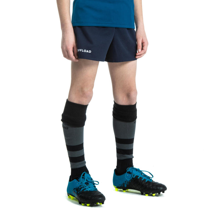 Rugby shorts with pockets Child R100