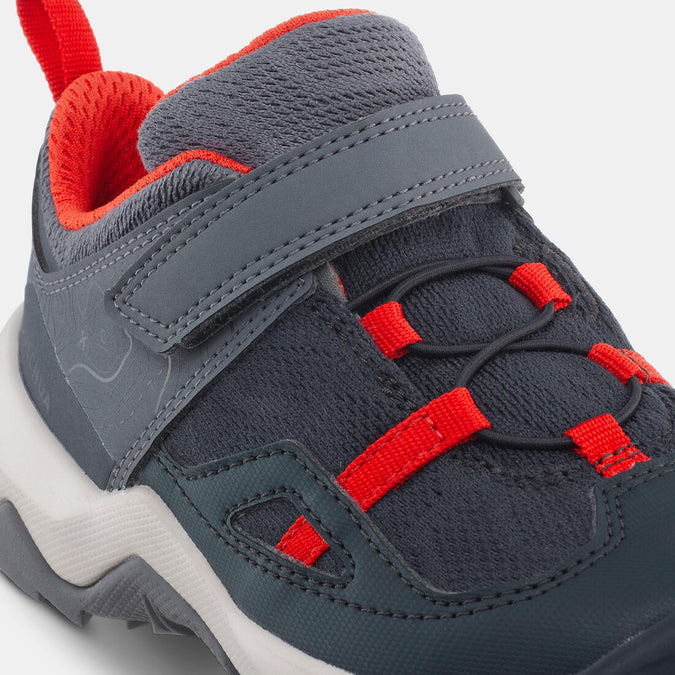 Children s hiking shoes with Velcro Crossrock gray red size 24 A