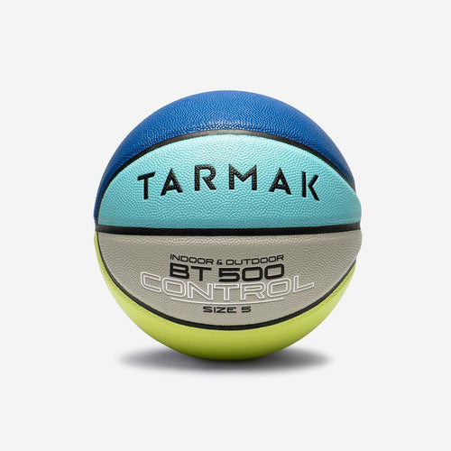 





Ballon de basketball taille 5 - BT500 bleu gris jaune