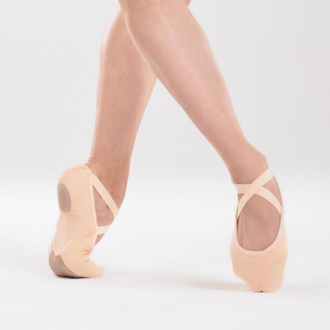 





Demi-pointes danse classique bi-semelles en toile stretch saumon tailles 41-42