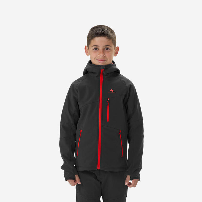 





VESTE SOFTSHELL RANDONNEE - MH550 NOIRE ROUGE - ENFANT 7-15 ANS, photo 1 of 8