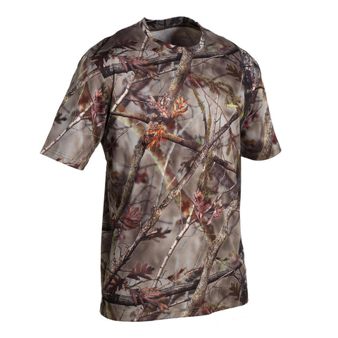 





T-SHIRT CHASSE MANCHES COURTES 100 RESPIRANT CAMOUFLAGE FORET