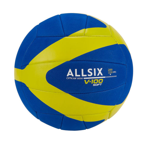 





Ballon de Volleyball V100 Soft 200 - 220 g pour les 6 à 9 Ans - Bleu/Jaune - Decathlon Maurice