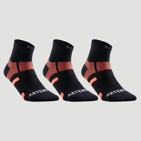 





CHAUSSETTES DE SPORT MI-HAUTES ARTENGO RS 560 NOIR GRIS LOT DE 3