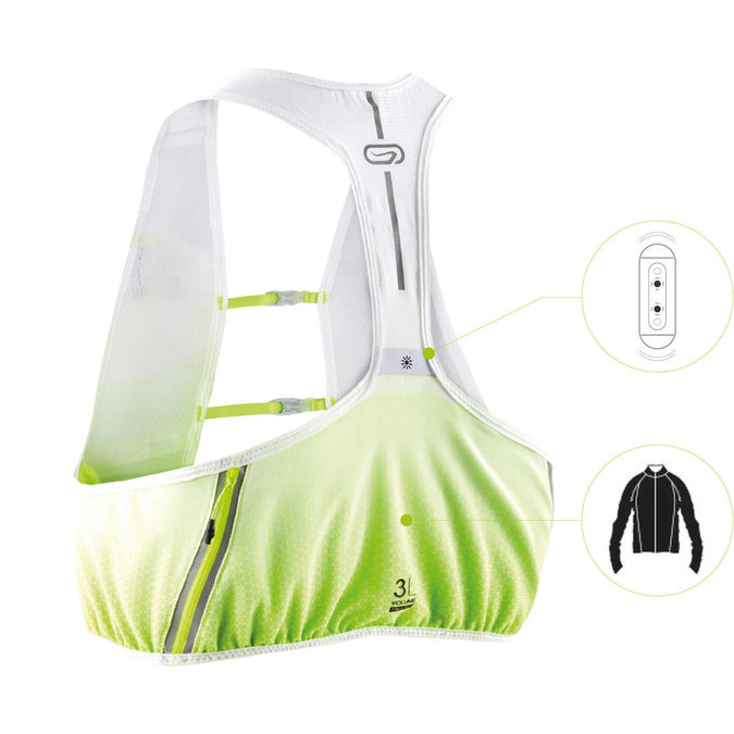 RUNNING BACKPACK MARATHON VEST WHITE YELLOW