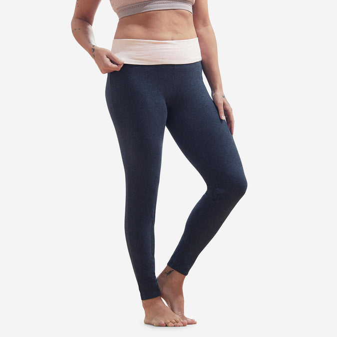 Buy Eco Designed Women s Yoga Cotton Leggings Decathlon