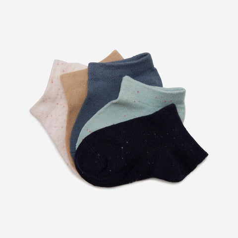 





Pack de 5 chaussettes basses enfant - Basique bleu/beige/vert