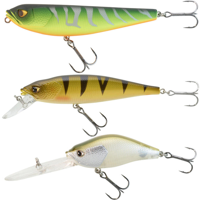 





POISSONS NAGEURS STICKBAIT MINNOW / JERKBAIT CRANKBAIT PÊCHE AUX LEURRES KIT3PN, photo 1 of 11