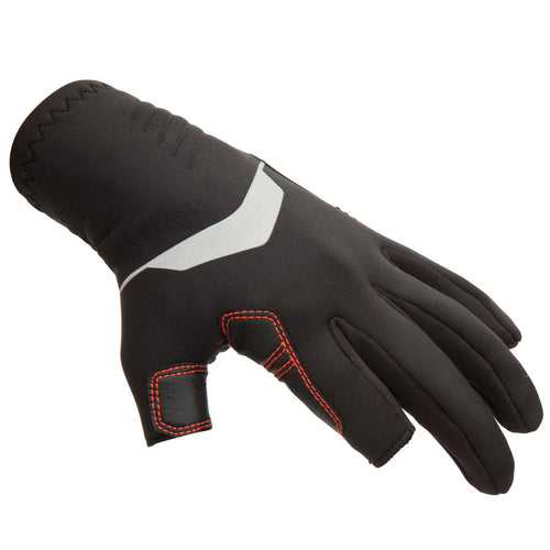 





Gants néoprène 1mm voile adulte sailing 900 noir avec 2 doigts coupés noir