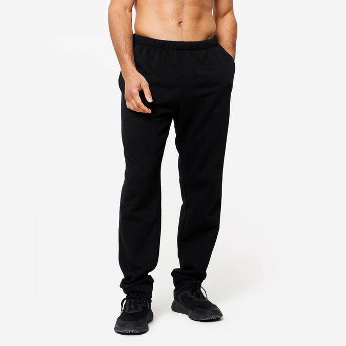 Men s Fitness Warm Jogging Pants 100 Black