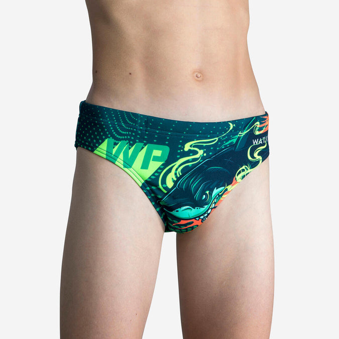 





MAILLOT DE BAIN SLIP WATER POLO GARCON SHARK VERT, photo 1 of 3