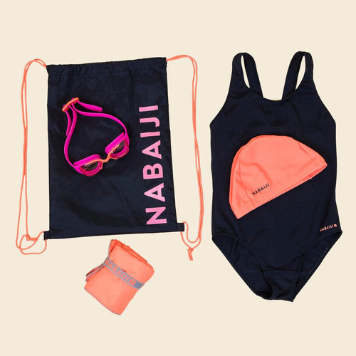 





Kit natation fille 100 START : maillot de bain, lunettes, bonnet, serviette, sac - Decathlon Maurice