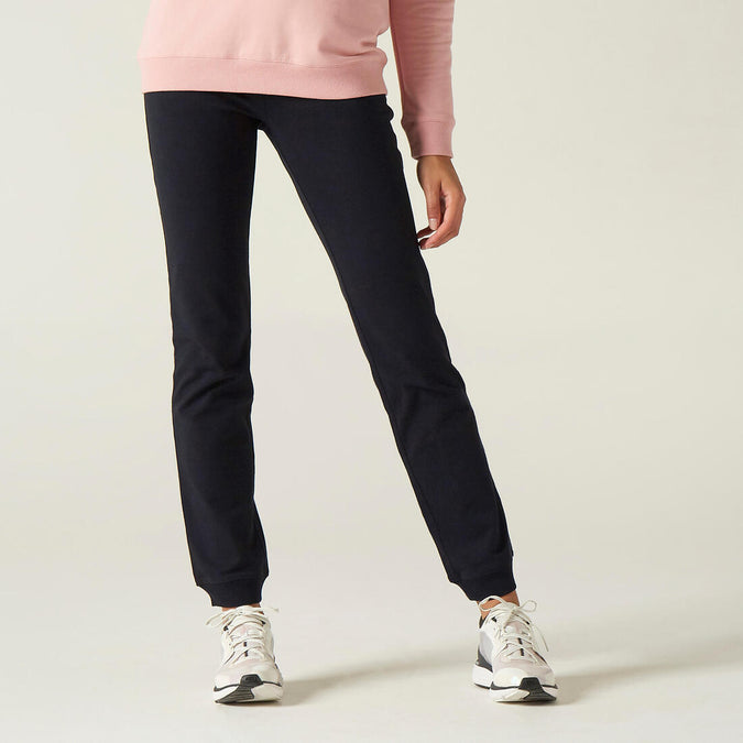 





Pantalon jogging fitness femme coton coupe droite sans poche - 120 noir - Decathlon Maurice, photo 1 of 8