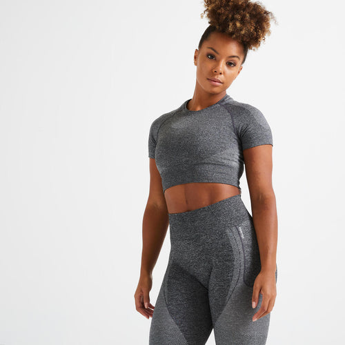 





T-shirt Crop top manches courtes Fitness seamless - Decathlon Maurice