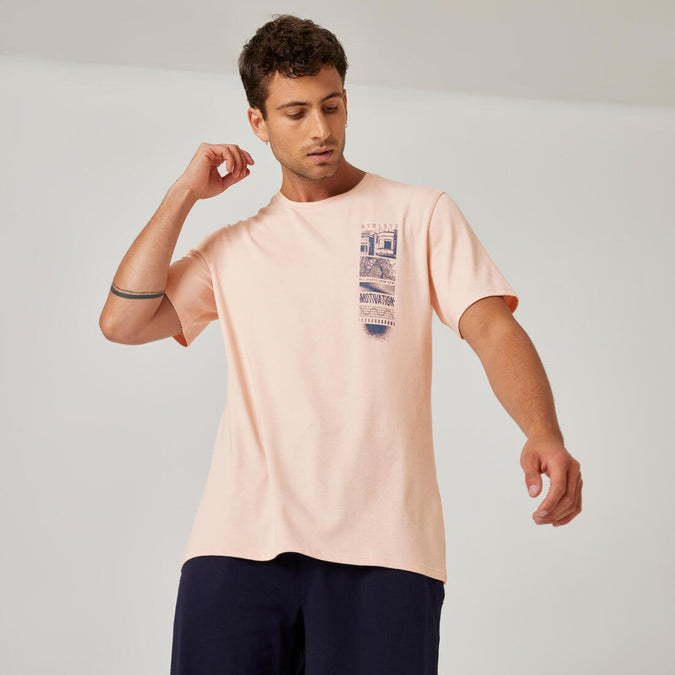 





T-shirt fitness manches courtes slim coton extensible col rond homme - Decathlon Maurice, photo 1 of 6