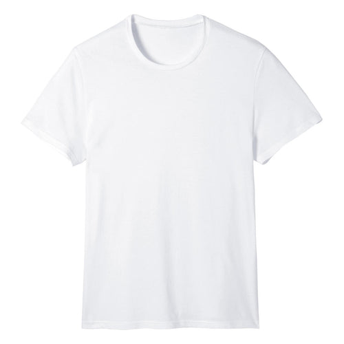 





T-shirt fitness Sportee manches courtes slim coton col rond homme blanc glacier - Decathlon Maurice