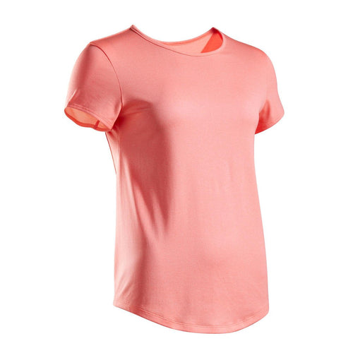 





T-Shirt tennis col rond dry femme - Essentiel 100 corail - Decathlon Maurice