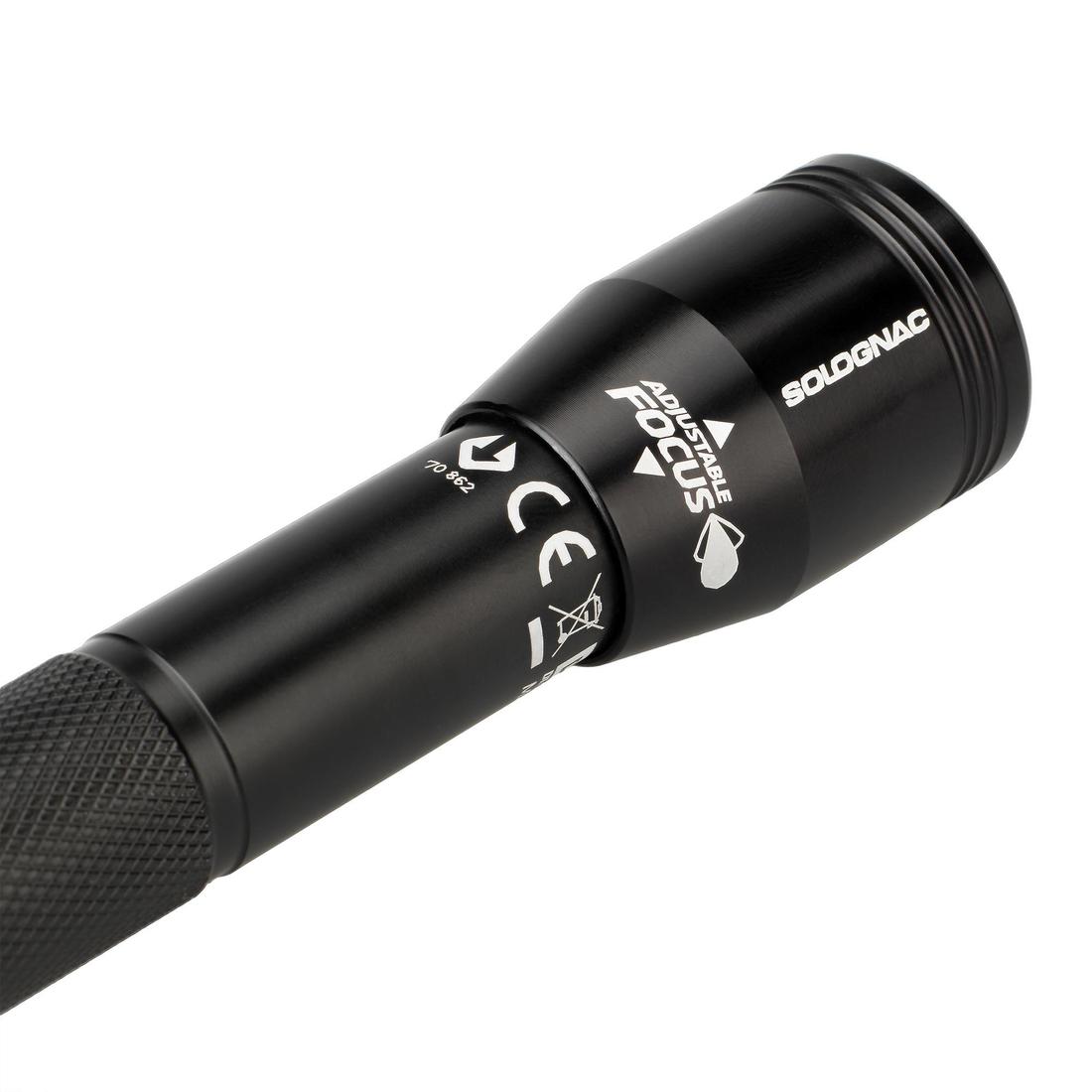Lampe Torche Chasse 100 Lumens Zoom Noir